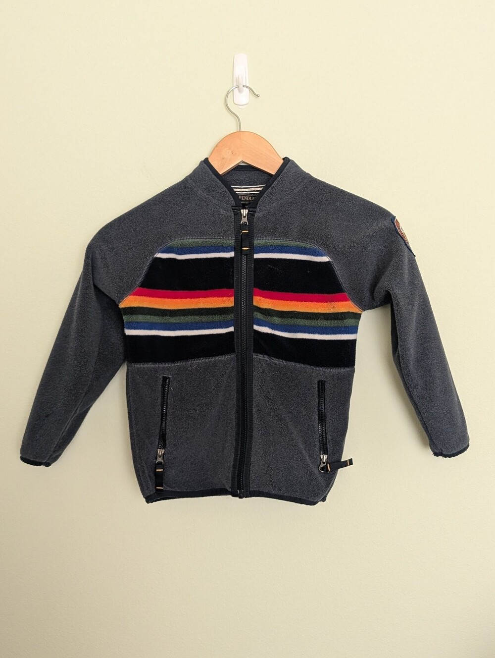 Pendleton Crater Lake National Park Striped Full Zip Fleece Jacket Size 5/6